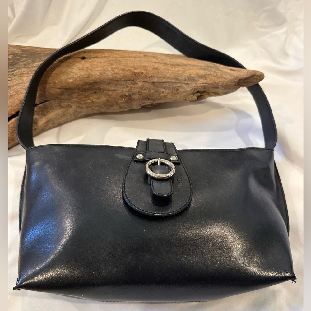 Furla Navy Leather Handbag